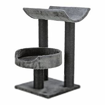 Isaba Plush 2-Level Cat Tree with Sisal Scratching Posts, 2 Perch