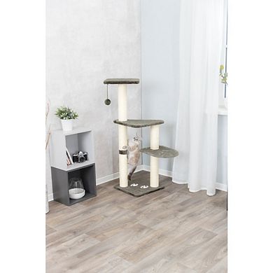 Altea Plush 3-Level Cat Tree with Sisal Scratching Posts & Cat Toy