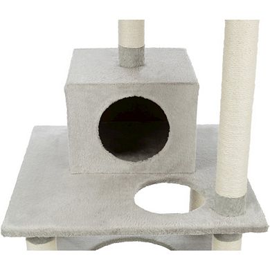 Abby Plush 4-Level Cat Tree with Sisal Scratching Posts Condo & Cat Toy