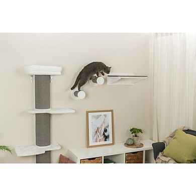 Wall Set 3 Wall Mounted Sisal Cat Perch System with 3 Scratcher Step