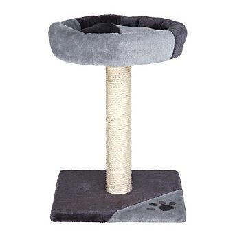 Junior Tarifa Plush & Sisal 20.5" Scratching Post with Padded Platform