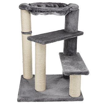 Baza Senior Plush & Sisal Cat Tree Scratching Posts Hammock & Steps,