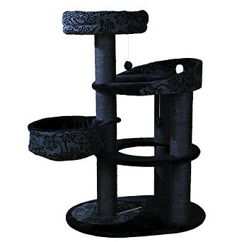 Filippo 4-Level 45" Cat Tree, Sisal Scratching Post, Plush Condo-Hammock