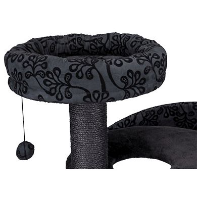 Filippo 4-Level 45" Cat Tree, Sisal Scratching Post, Plush Condo-Hammock