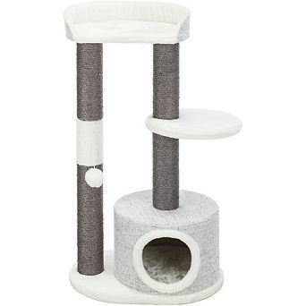 Pilar Plush & Sisal 3-Level 39.4" Cat Tower, Scratching Posts, Condo, Cat Toy