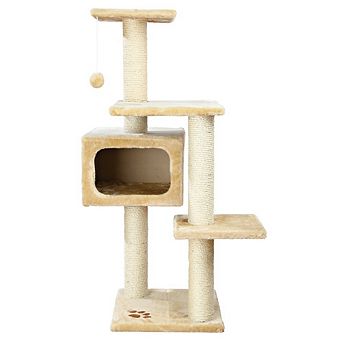 Palamos Plush & Sisal 4-Level Cat Tree with Scratching Posts & Condo