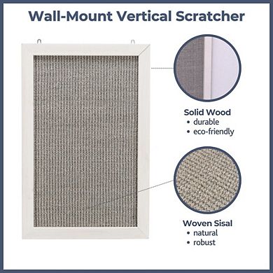 Wall Mount Scratching Board, Vertical Scratching Mat, Sisal Cat Scratcher