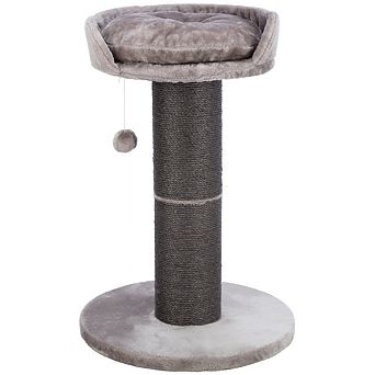 Pepino Sisal 35" Scratching Post with Plush Platform Bed and Dangling Cat Toy