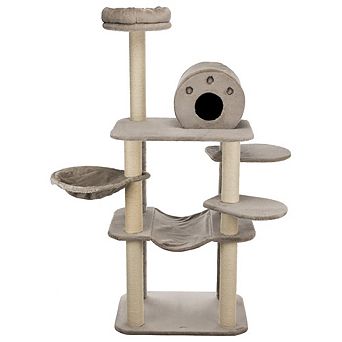 Fabiola Plush & Sisal 65" Cat Tower Scratching Posts Condo Hammocks Platforms