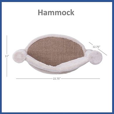 Multi-Level Wall Mounted Cat Perch and Lounge Set with Condo & Hammock, 4 Piece