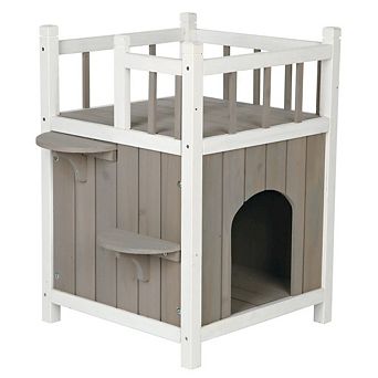 Natura 1-Story Weatherproof Elevated Outdoor Cat Shelter with Balcony