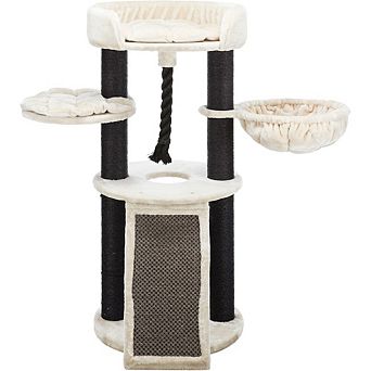 Bovina Plush & Sisal 3-Level 55.5" Cat Tree, Scratching Posts & Hammock