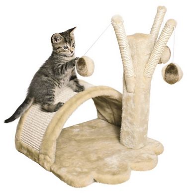 Tavira Plush & Sisal Kitten Scratching Pad and Toy Tree