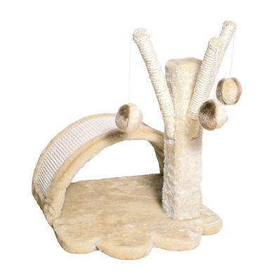 Tavira Plush & Sisal Kitten Scratching Pad and Toy Tree