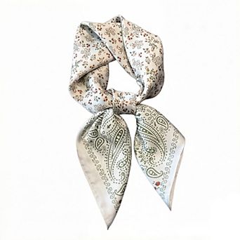 Womens Paisley Floral Square Scarf Elegant Vintage Print Neck Wrap
