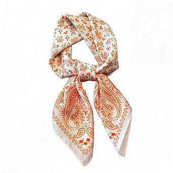 Womens Paisley Floral Square Scarf Elegant Vintage Print Neck Wrap