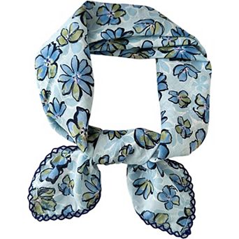 Womens Floral Print Lightweight Square Scarf Soft Fashion Neck Hair Wrap