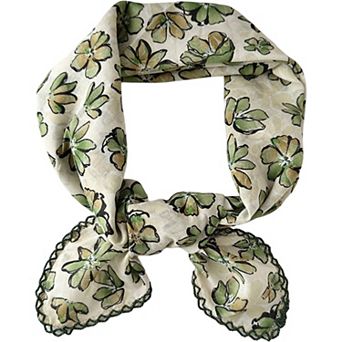 Womens Floral Print Lightweight Square Scarf Soft Fashion Neck Hair Wrap