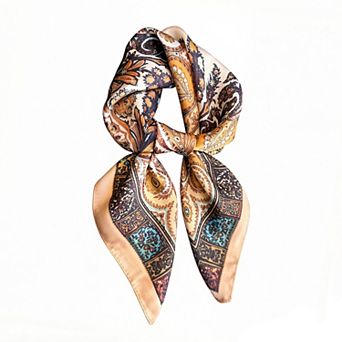 Womens Vintage Paisley Print Square Scarf Elegant Soft Fashion Neck Head Wrap