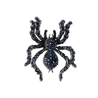 Women's Crystal Rhinestone Spider Brooch Pin Halloween Decoration And Cosplay Accessory Jewelry