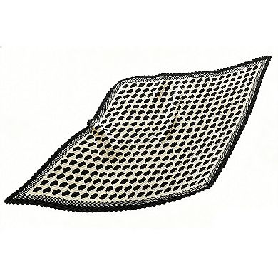 Womens Pleated Polka Dot Square Scarf Elegant Geometric Print Neck Wrap