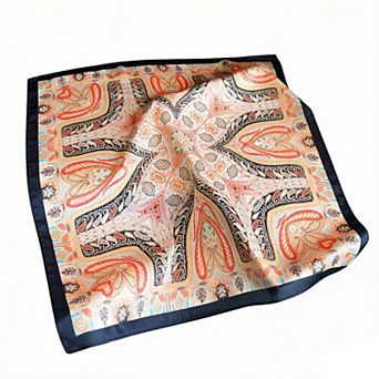 Womens Vintage Paisley Square Scarf Elegant Boho Print Neck Wrap