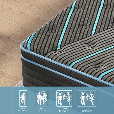 GOODSILO Hybrid Pocket Spring Mattress with Memory Foam Comfort Layer