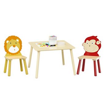 3 pc Kids Activity Play Table and 2 Chairs Set