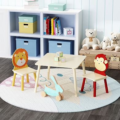 3-Piece Kids Activity Play Table and 2 Chairs Set
