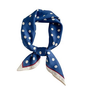 Polka Dot Square Satin Scarf Lightweight Hair Neck Fashion Accessory