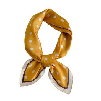 Polka Dot Square Satin Scarf Lightweight Hair Neck Fashion Accessory