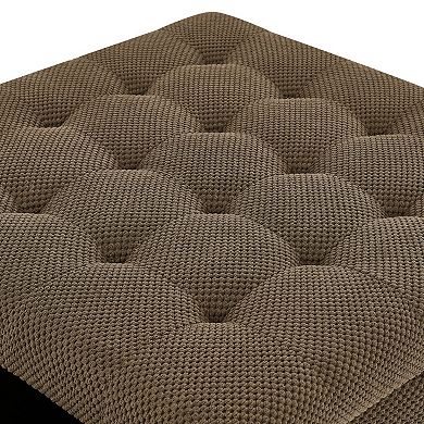 Tufted Storage Ottoman with Nailhead Trim