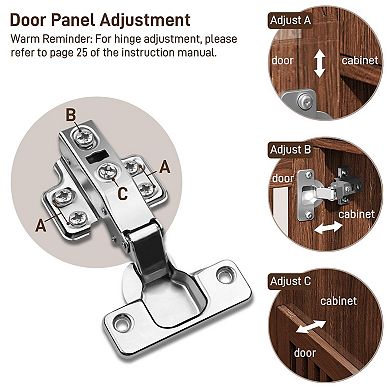 Modern Wood Buffet Cabinet with 4 Doors & 2 Drawers, Storage Sideboard for Dining Living Room