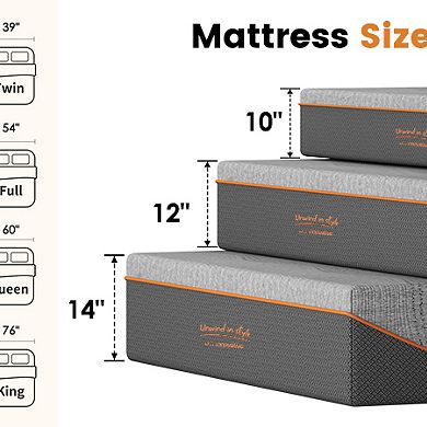 GOODSILO Medium Firm Memory Foam Mattress with Cooling Layers