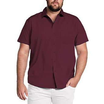 COOFANDY Big and Tall Shirts for Men Lightweight Casual Button Up Shirts Wrinkle Free Dress Shirts