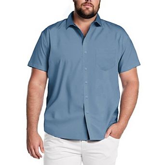 COOFANDY Big and Tall Shirts for Men Lightweight Casual Button Up Shirts Wrinkle Free Dress Shirts