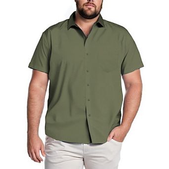 COOFANDY Big and Tall Shirts for Men Lightweight Casual Button Up Shirts Wrinkle Free Dress Shirts