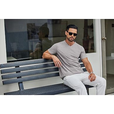 COOFANDY Men' T Shirts Short Sleeve Soft V Neck T-Shirt Casual Basic Summer Tee Tops