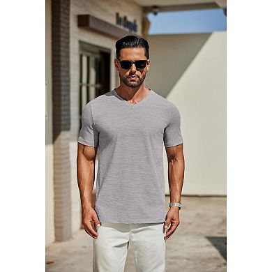COOFANDY Men' T Shirts Short Sleeve Soft V Neck T-Shirt Casual Basic Summer Tee Tops