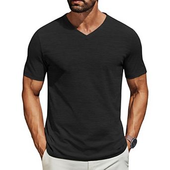 COOFANDY Men' T Shirts Short Sleeve Soft V Neck T-Shirt Casual Basic Summer Tee Tops