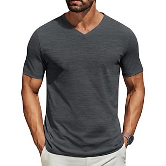 COOFANDY Men' T Shirts Short Sleeve Soft V Neck T-Shirt Casual Basic Summer Tee Tops