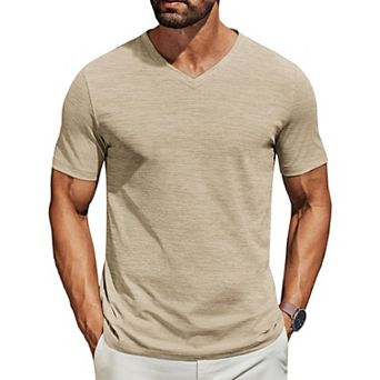 COOFANDY Men' T Shirts Short Sleeve Soft V Neck T-Shirt Casual Basic Summer Tee Tops