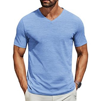 COOFANDY Men' T Shirts Short Sleeve Soft V Neck T-Shirt Casual Basic Summer Tee Tops