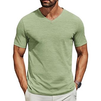 COOFANDY Men' T Shirts Short Sleeve Soft V Neck T-Shirt Casual Basic Summer Tee Tops