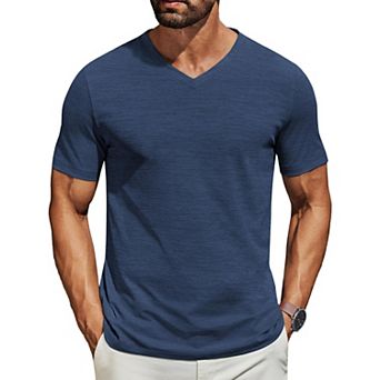 COOFANDY Men' T Shirts Short Sleeve Soft V Neck T-Shirt Casual Basic Summer Tee Tops