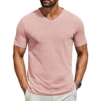 COOFANDY Men' T Shirts Short Sleeve Soft V Neck T-Shirt Casual Basic Summer Tee Tops