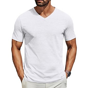 COOFANDY Men' T Shirts Short Sleeve Soft V Neck T-Shirt Casual Basic Summer Tee Tops