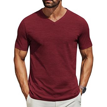 COOFANDY Men' T Shirts Short Sleeve Soft V Neck T-Shirt Casual Basic Summer Tee Tops