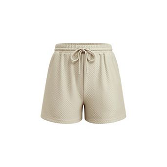 Ekouaer Womens Pajama Shorts Textured Casual Lounge Short Elastic Waist Pj Shorts Sweatsuits