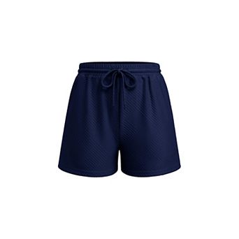 Ekouaer Womens Pajama Shorts Textured Casual Lounge Short Elastic Waist Pj Shorts Sweatsuits